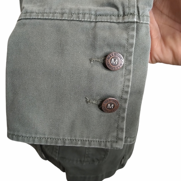 Max Studio Jeans l 4 Pocket l L/S l Military Jacket l Size XL - Picture 6 of 10